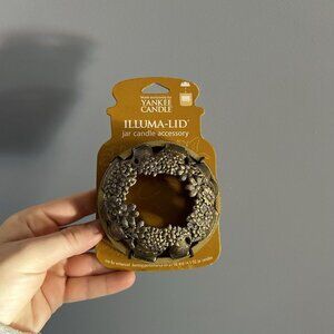 Yankee Candle Illuma-Lid Jar Candle Accessory 22 oz 14.5 oz Flower Pot Gold NWT
